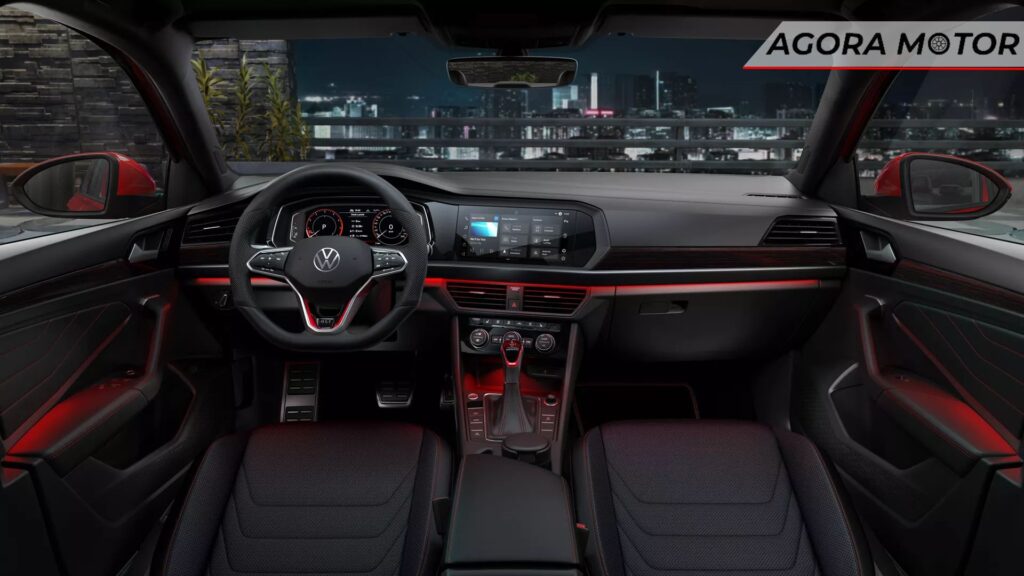 Parte interna do VW Jetta.