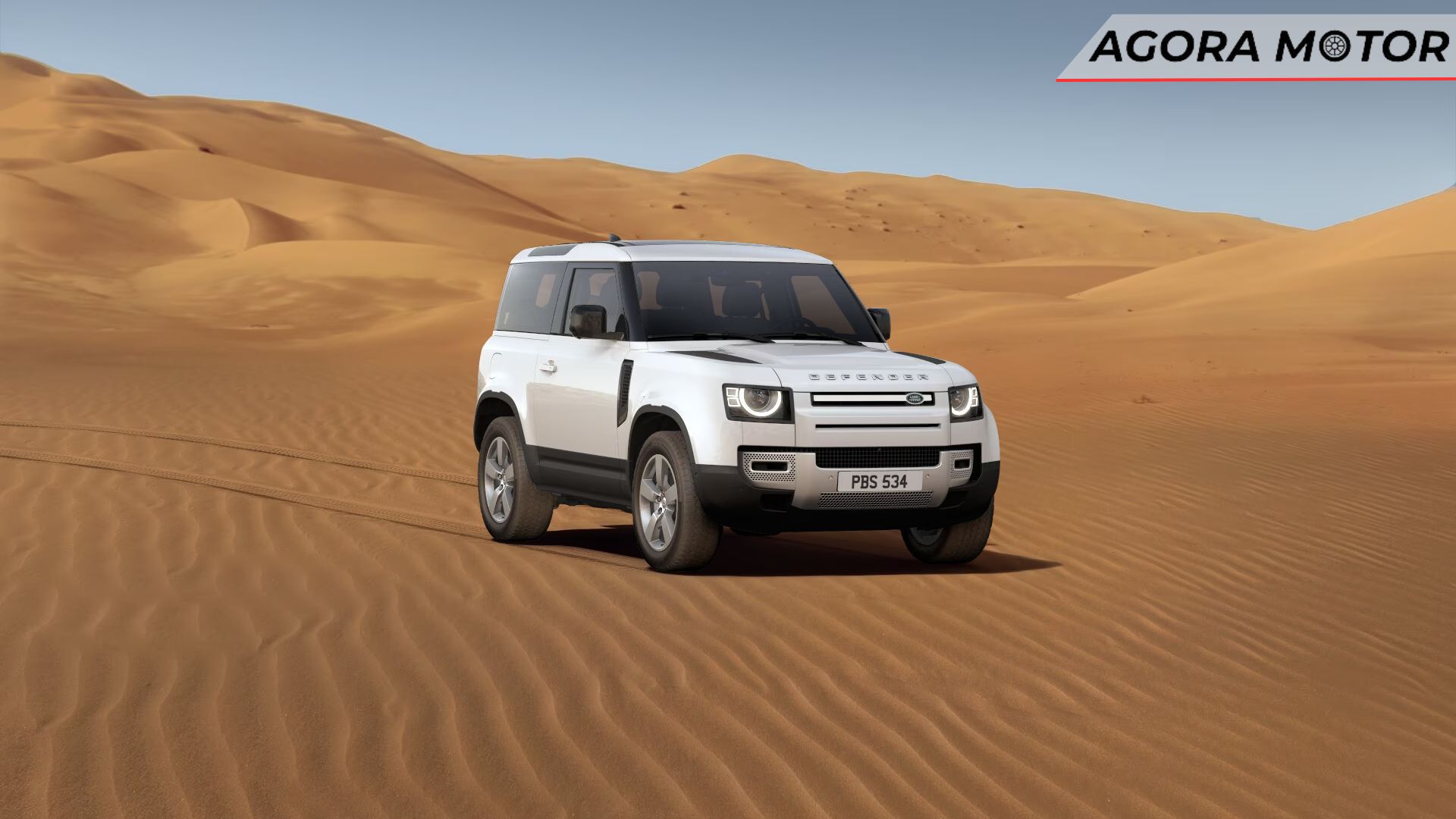Defender 2024 branco no deserto
