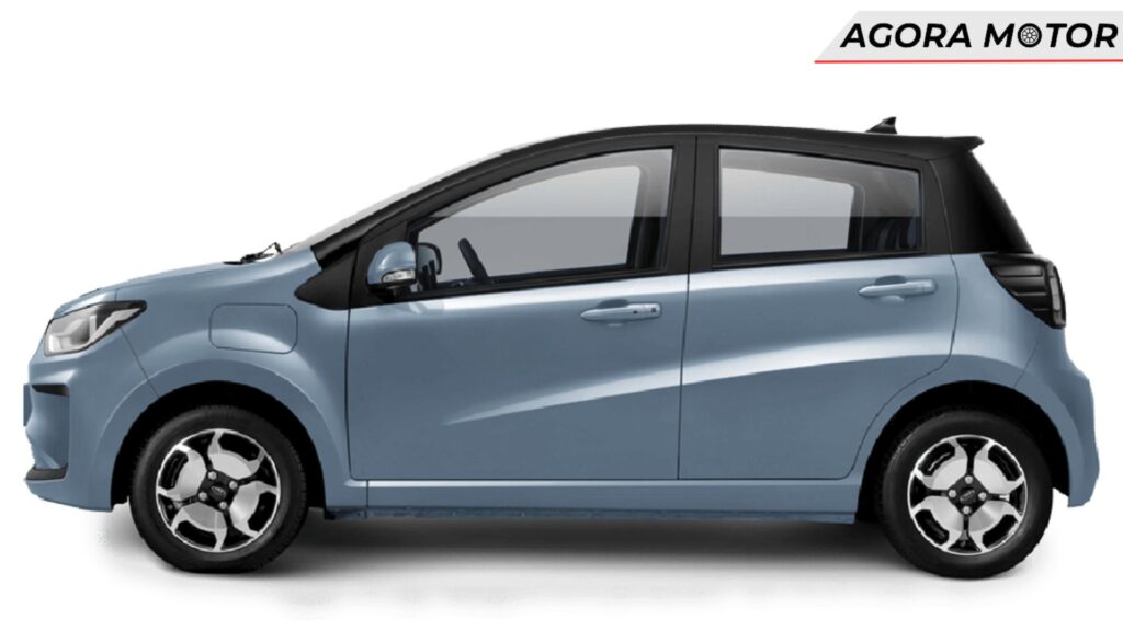 Foto lateral de um Jac E-JS1 2024