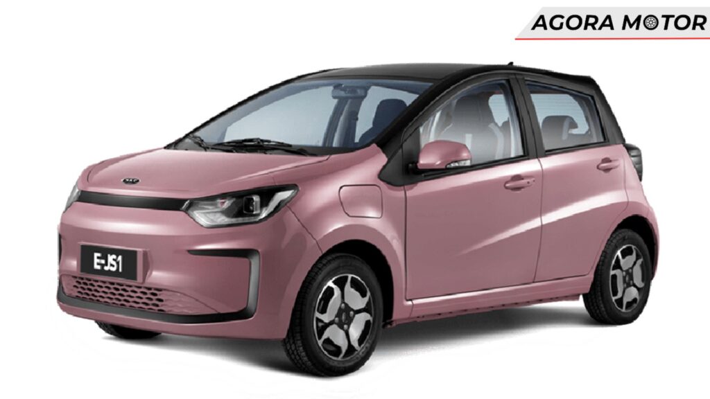 Jac E-JS1 2024 na cor rosa