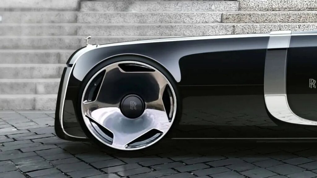 Roda dianteira da Limousine da Rolls-Royce