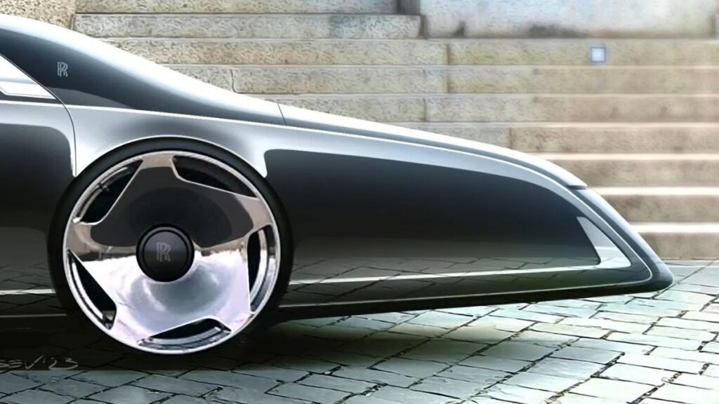 Roda traseira da Limousine da Rolls-Royce