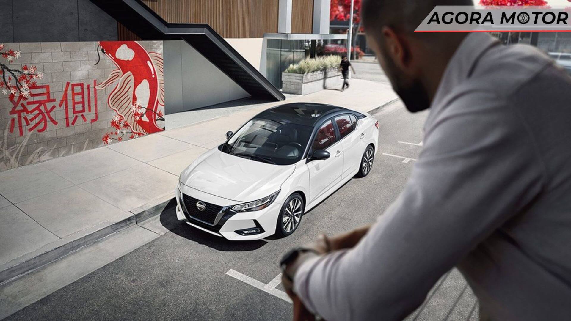 Foto de um Sentra 2024 branco