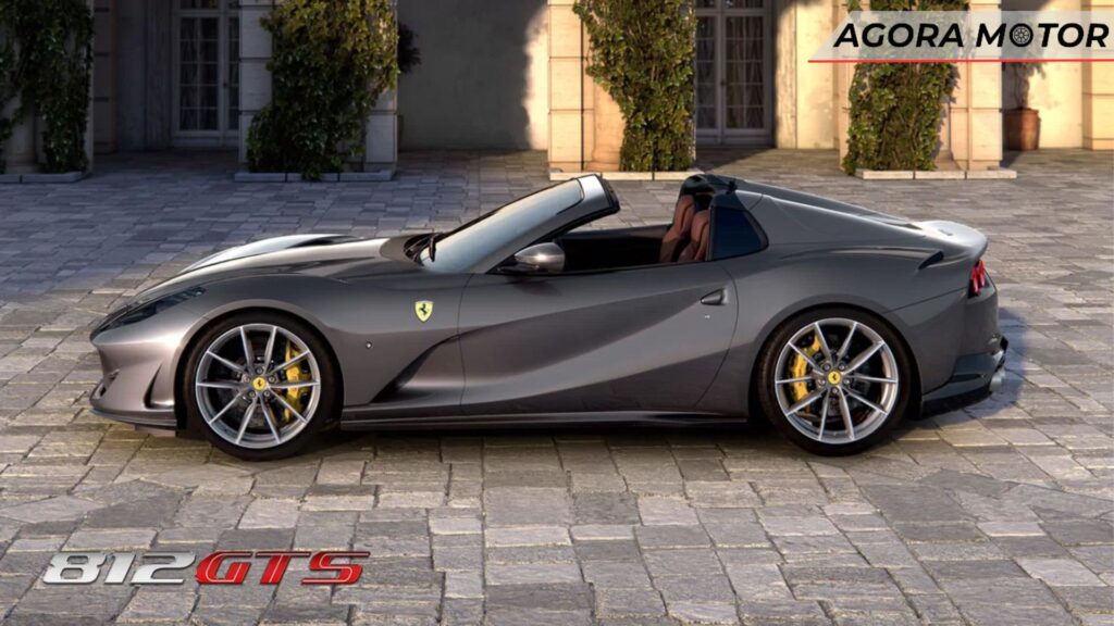 Foto lateral de um 812 GTS 2024