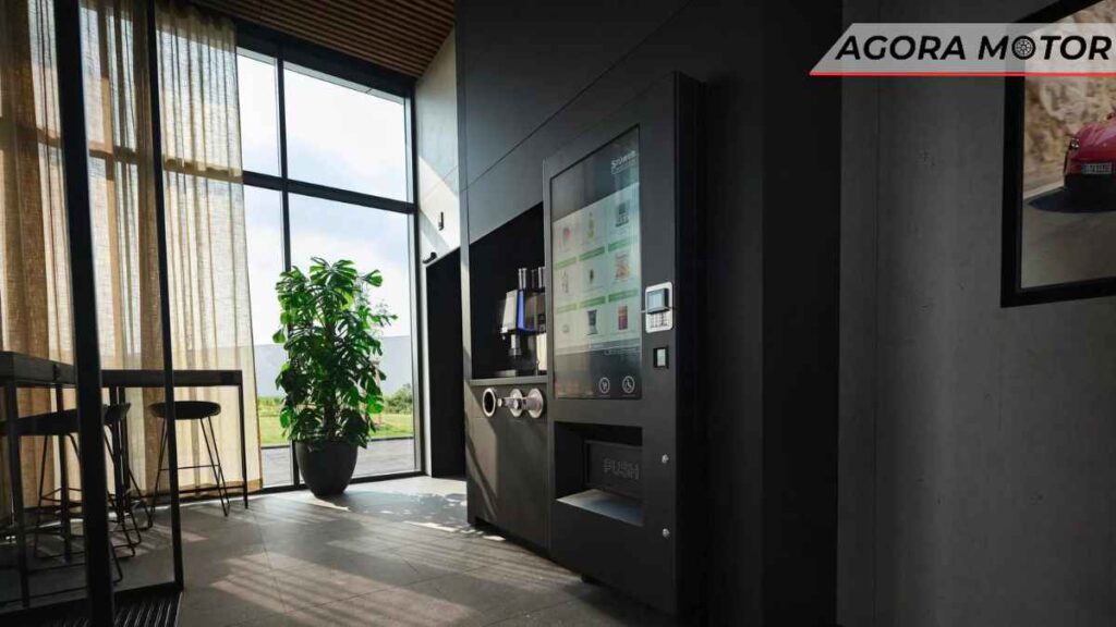 Facilidades modernas para os visitantes: WiFi, vending machines e espelho inteligente!