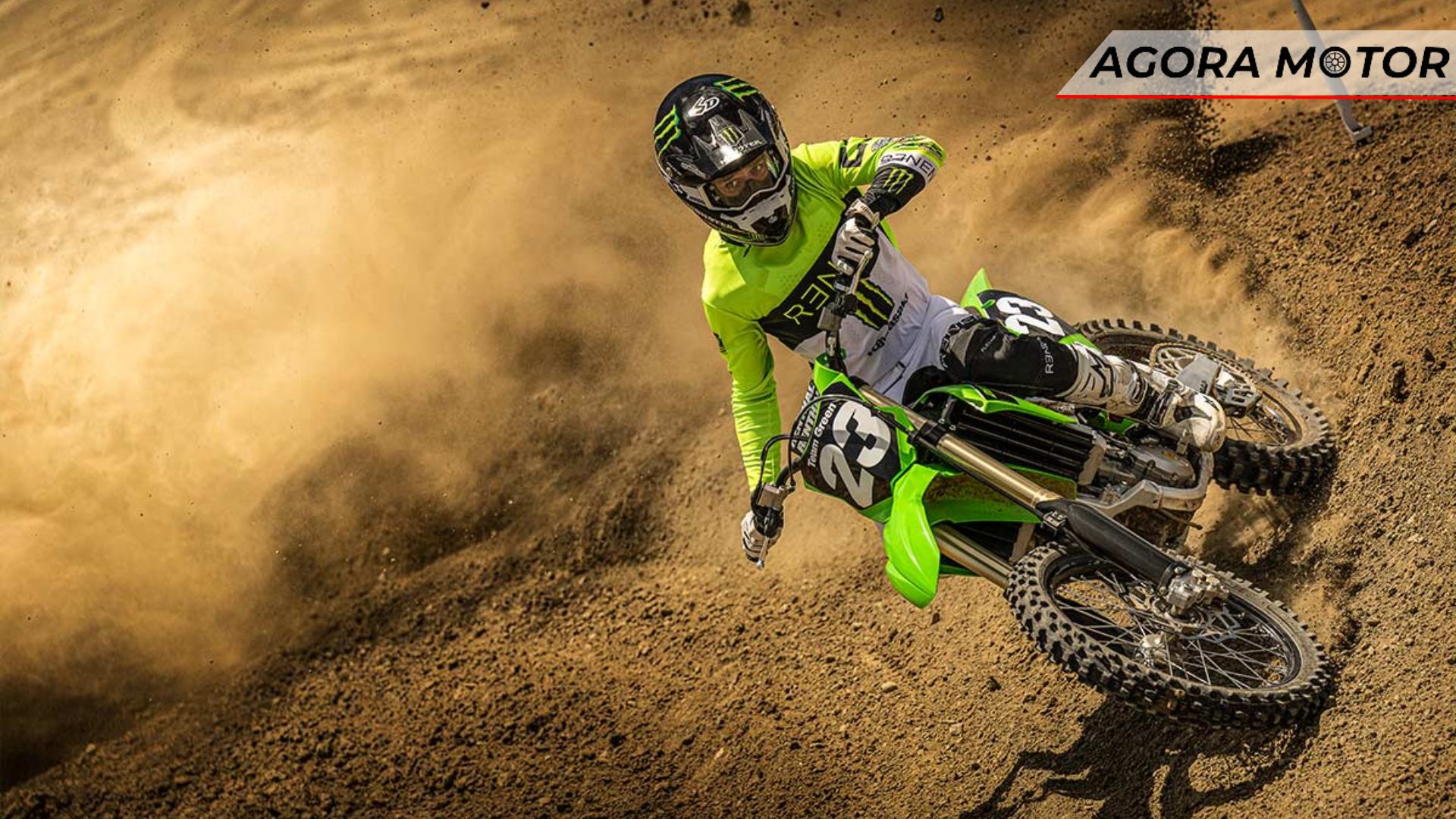 KX 250 em um motocross.