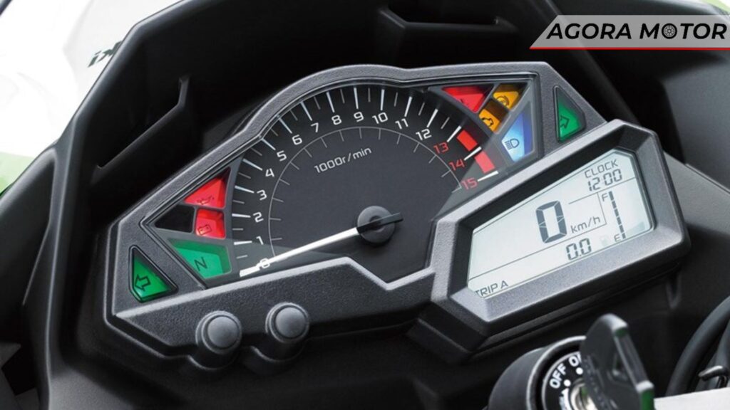 Painel da Ninja 300.