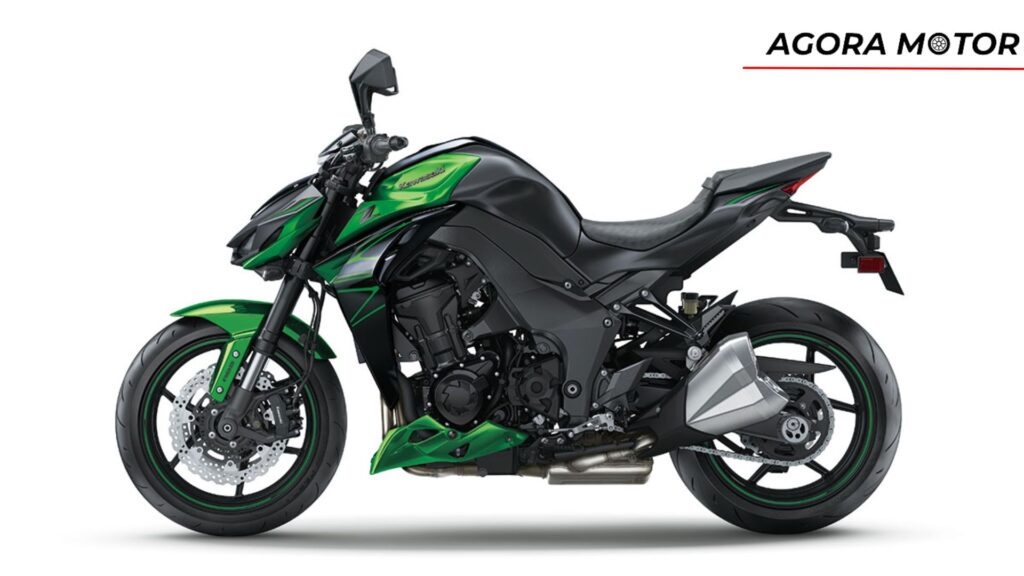 Lateral da Z1000 na cor verde.
