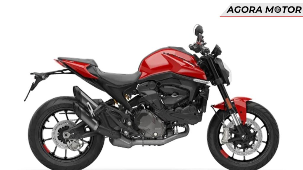 Foto lateral de uma Ducati Monster 937 2024