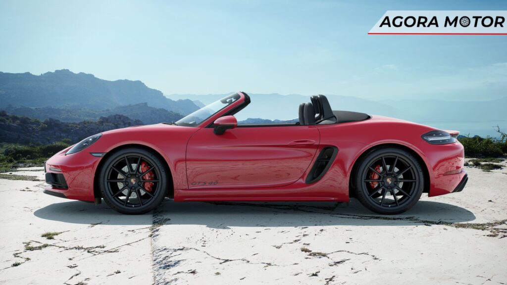 Lateral do 718 Boxster 2024.