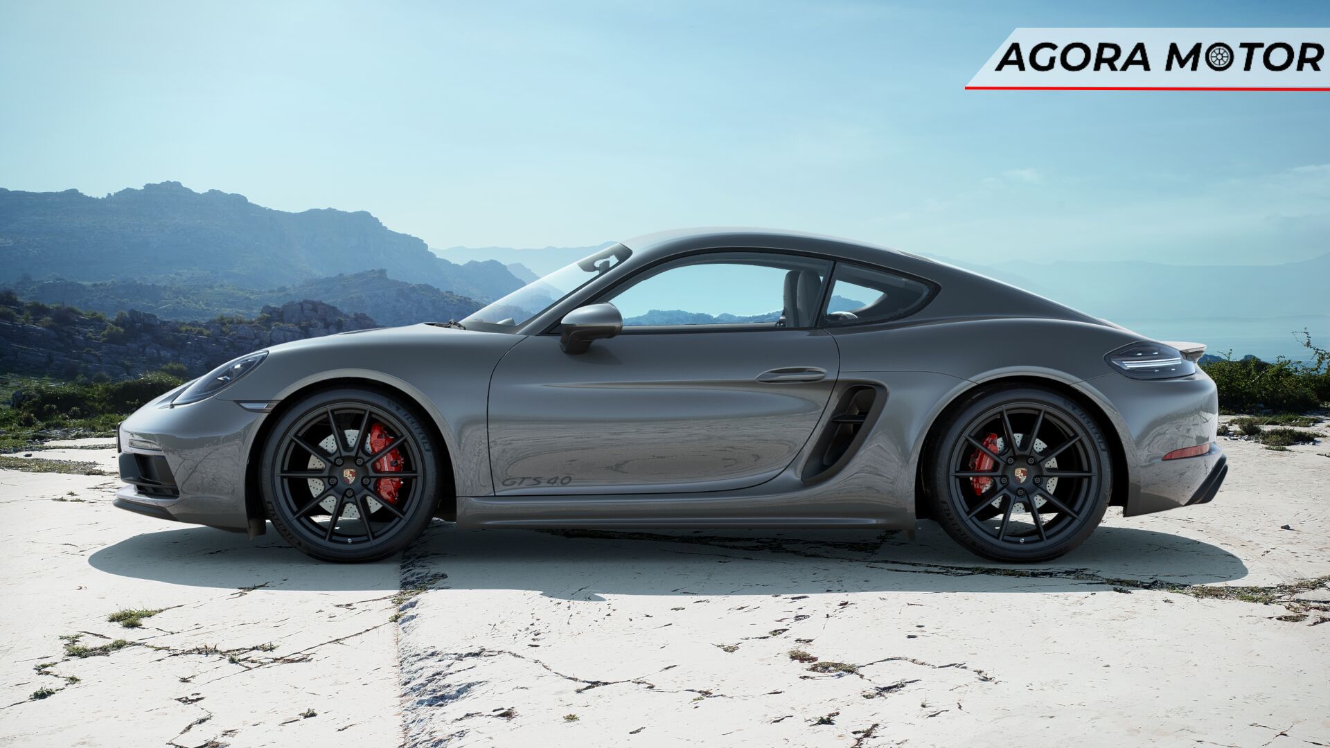 Lateral do Porsche 718 Cayman 2024. Foto: Divulgação