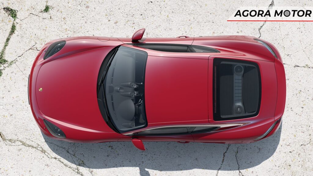 Teto do Porsche 718 Cayman 2024.