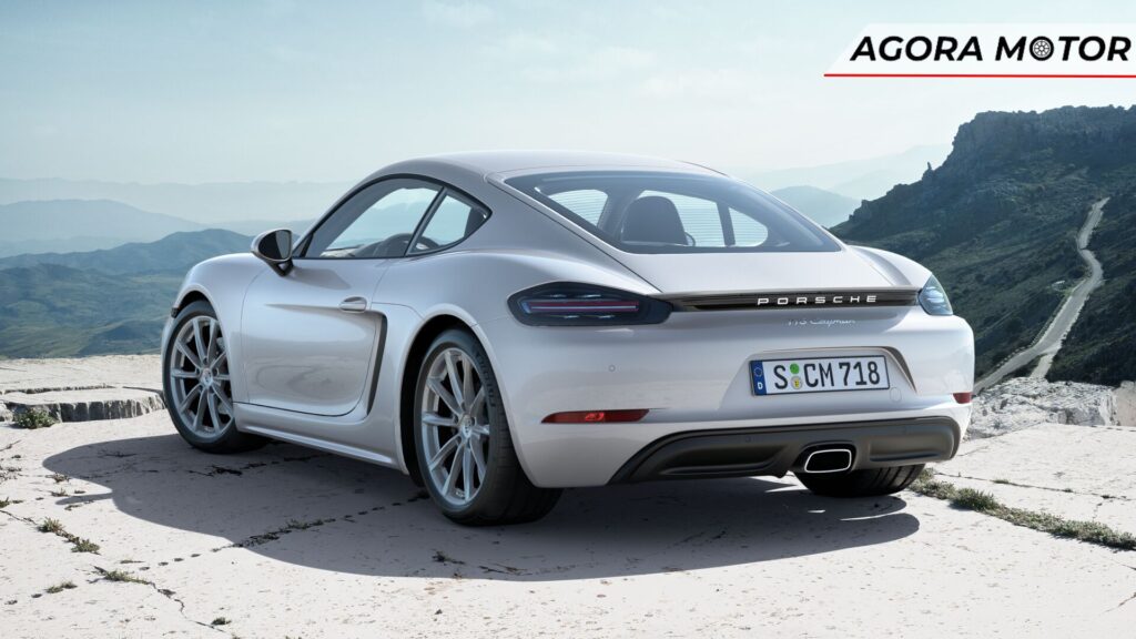 Traseira do Porsche 718 Cayman 2024.