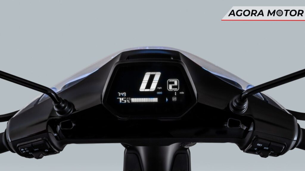 Painel moderno da moto.