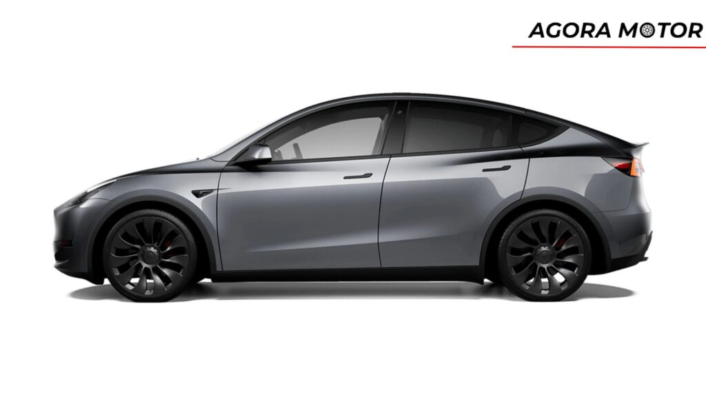 Lateral do Model Y.