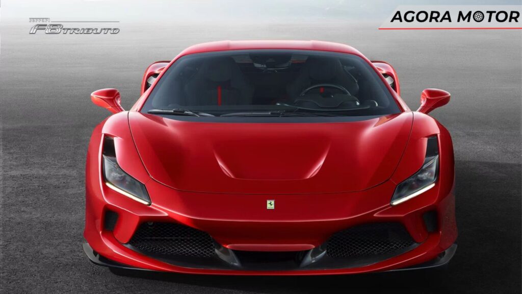 Foto frontal de uma Ferrari F8 2024