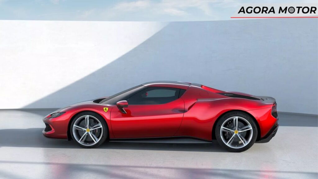 Foto laterla de uma Ferrari 296 2024