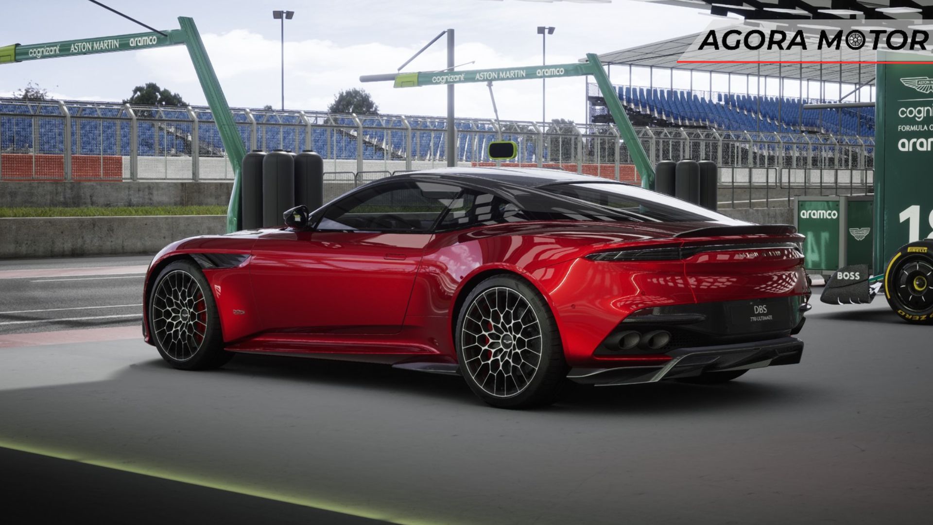 Aston Martin DBS 2024 vermelho.