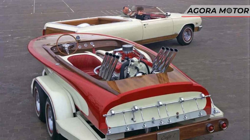 Conceito conversível Chevy El Camino 1965 com barco V8 parece rápido e barulhento!