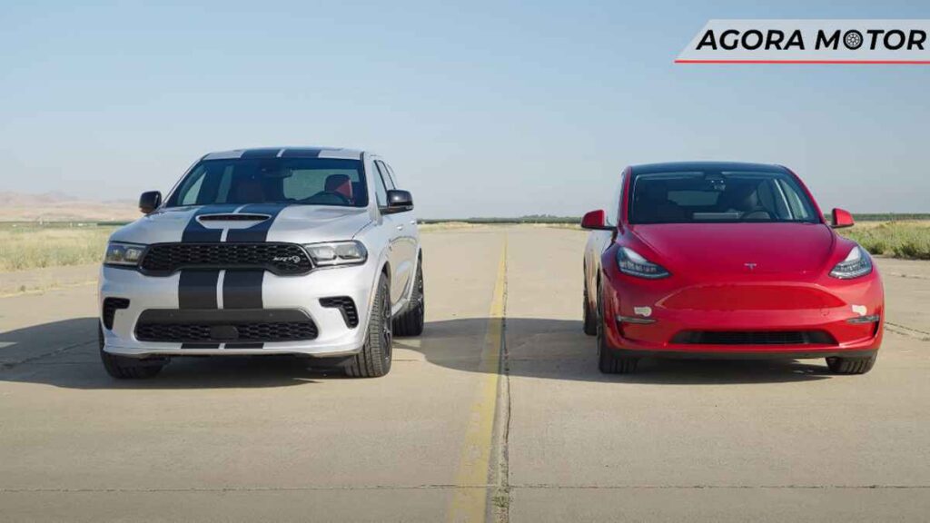 Dodge Durango Hellcat assume desempenho do Tesla Model Y na Drag Race americana!