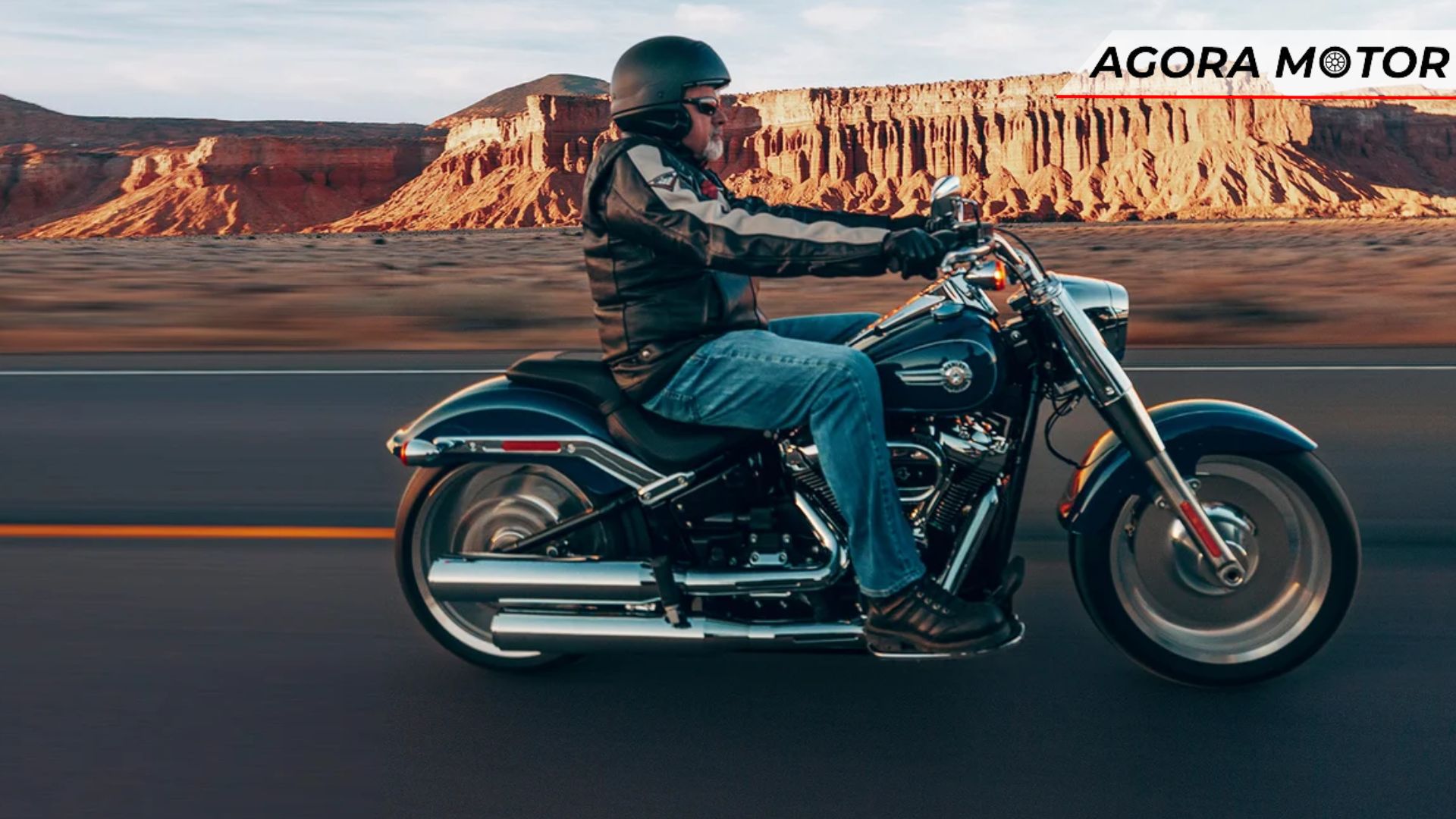 Fat Boy 2024 na estrada.