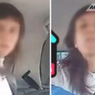 Mulher cospe em motorista.