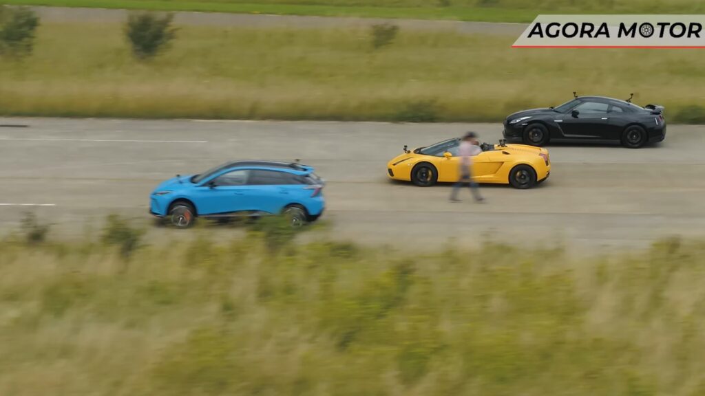 Nissan GT-R vs Lamborghini Gallardo vs MG4 XPower.