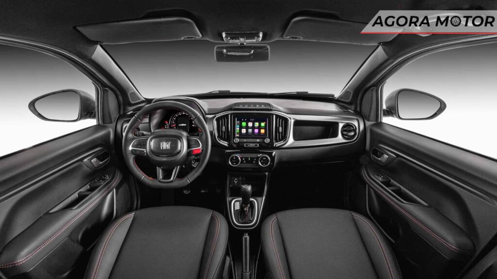 Painel da Fiat Strada 2024.