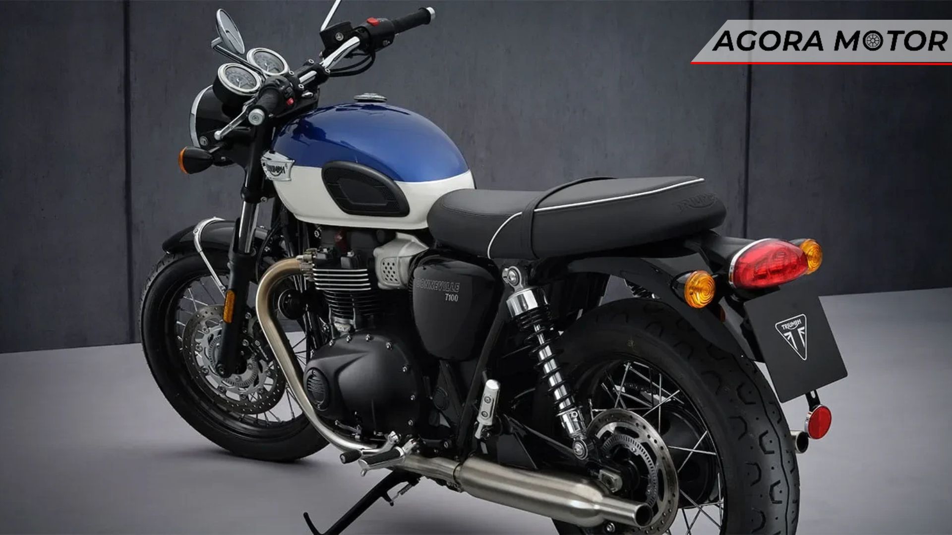 Traseira da Bonneville T100 2024.