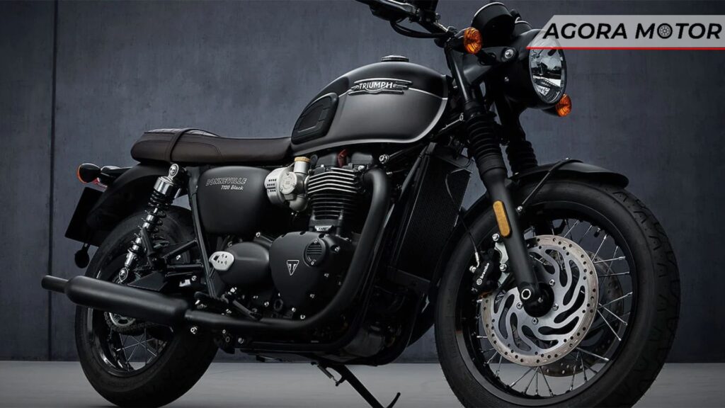 Cor preta da moto.
