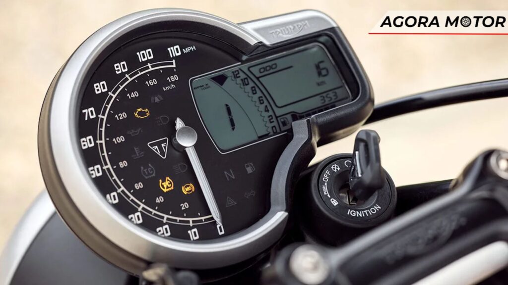 Painel da Triumph Speed 400 2024.