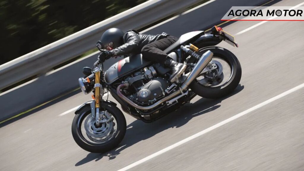 Lateral da Triumph Thruxton RS 1200.