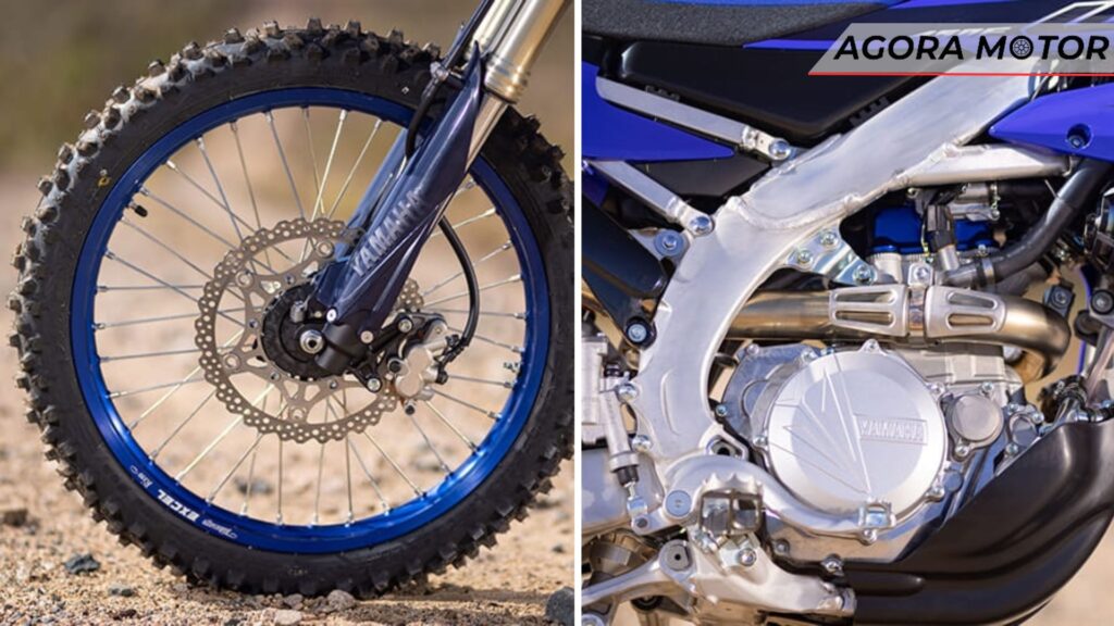 Detalhes da Yamaha WR 450 F.