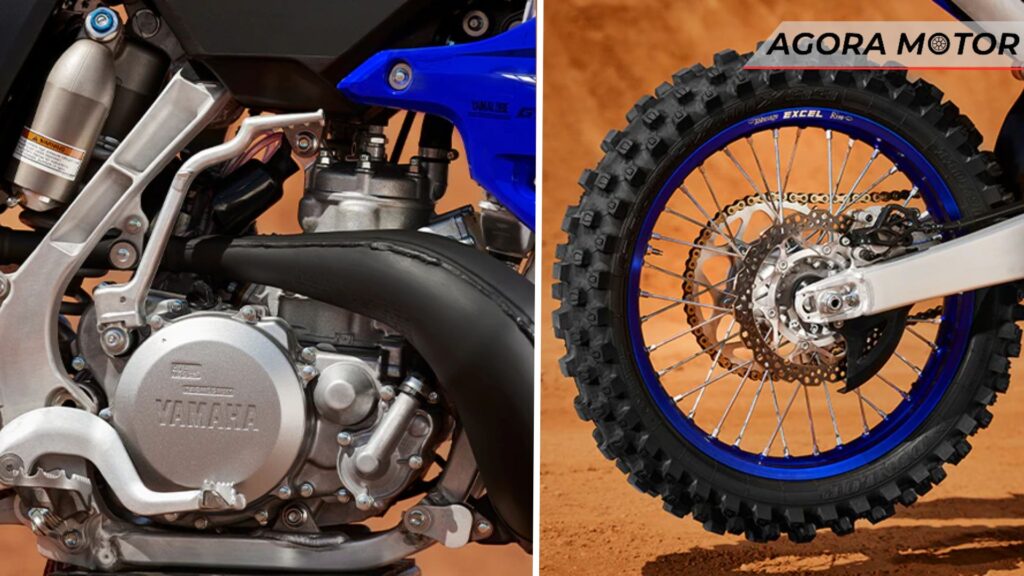 Detalhes da Yamaha YZ 250.