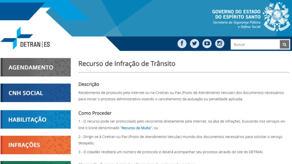 Recurso de Infração de Trânsito