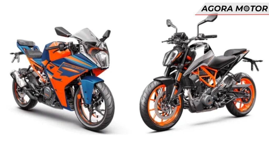 Duas versões da KTM DUKE 390 2024