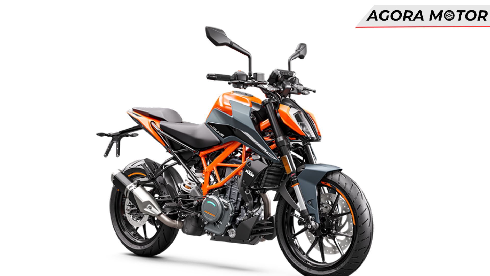 KTM DUKE 390 2024 com detalhes laranja