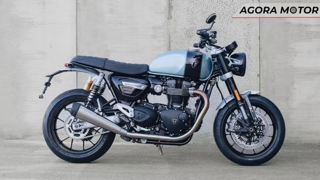 Triumph Speed Twin 1200 2024 na cor azul