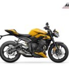 Street Triple 765 amarela.