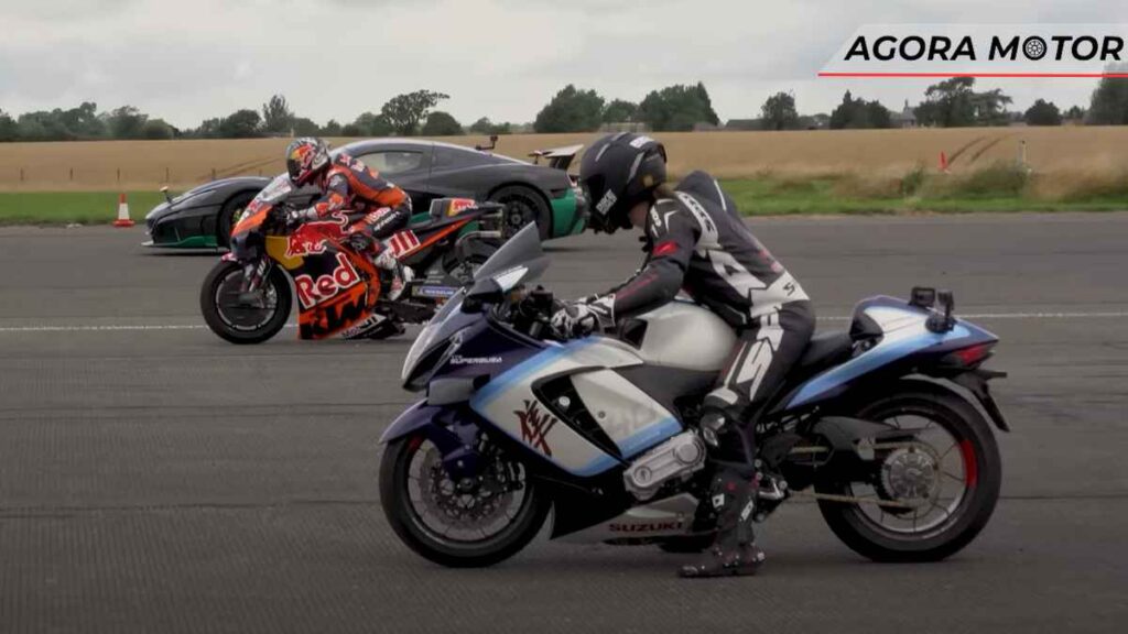 Assista: Esportiva do MotoGP é a única capaz de enfrentar o carro mais rápido do mundo!