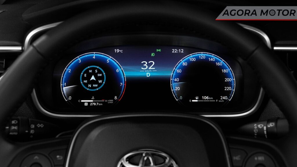 Painel renpvado do Corolla 2024.