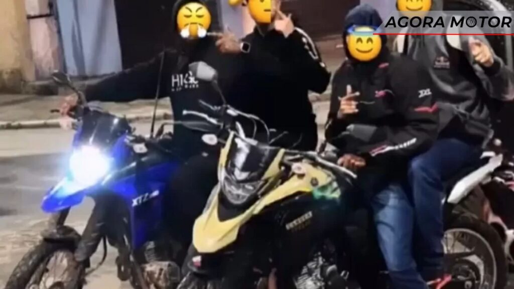 Criminosos ostentam com motos de luxo roubadas.