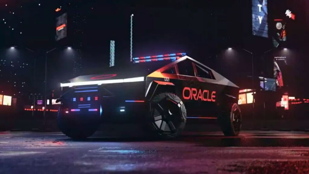 Tesla Cybertruck policial.