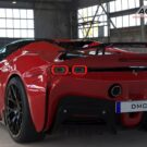 Traseira da Ferrari SF90.