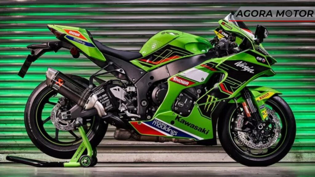 Lateral da Kawasaki Ninja ZX-10RR 2024.