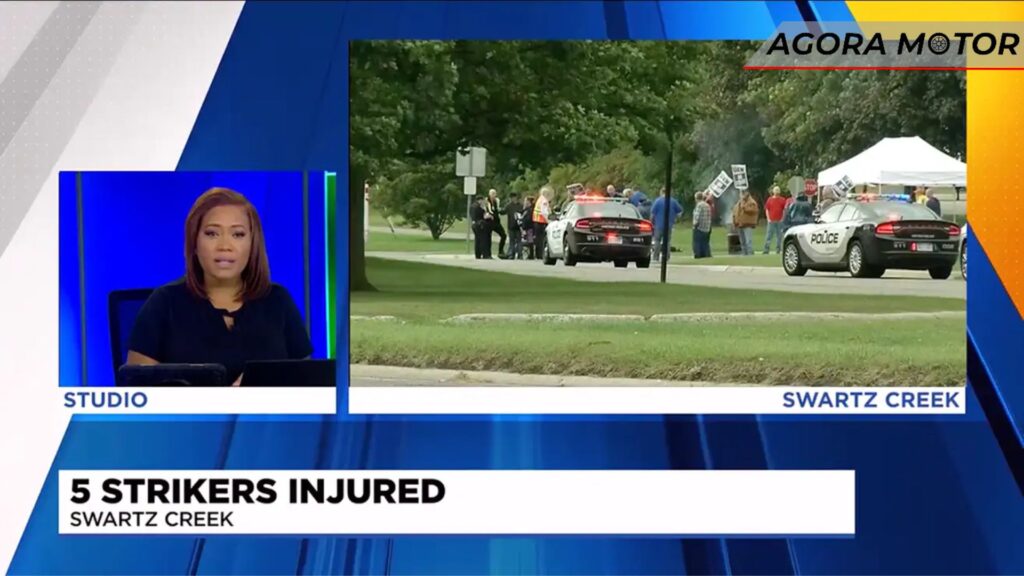 5 manifestantes são atropelados da UAW.