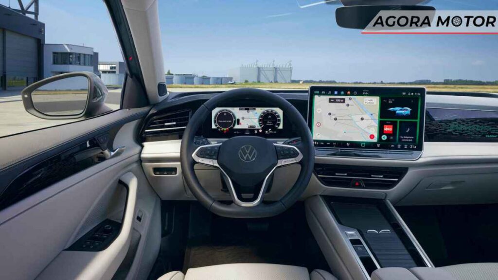 Volkswagen Passat: Novo design de interior destaca tela de 12,9 polegadas e painel digital