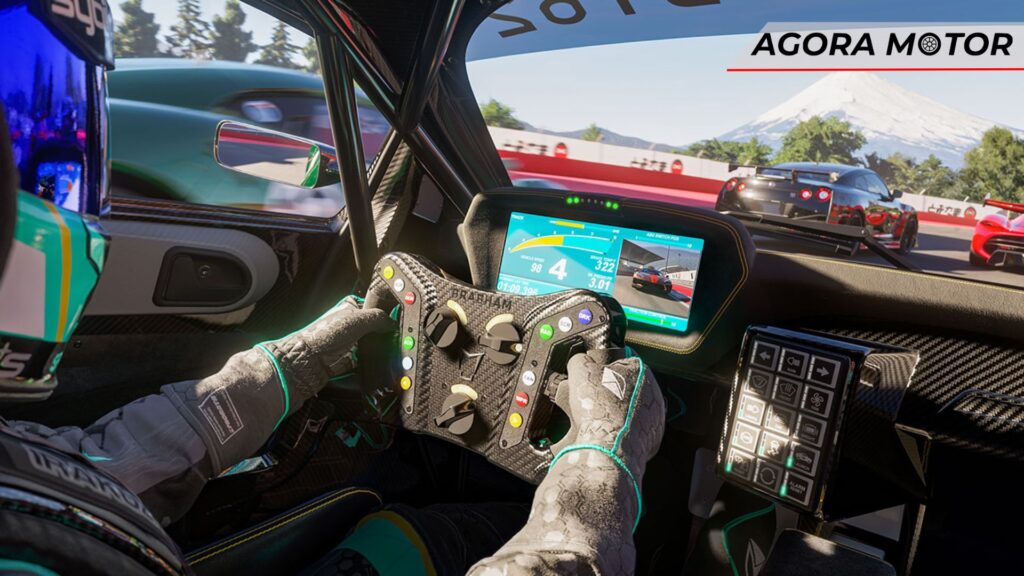 Cockpit do Forza Motorsport.