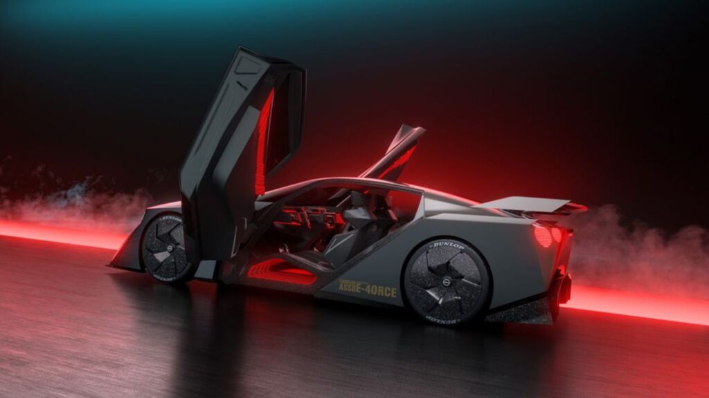 Conceito futurista do carro.