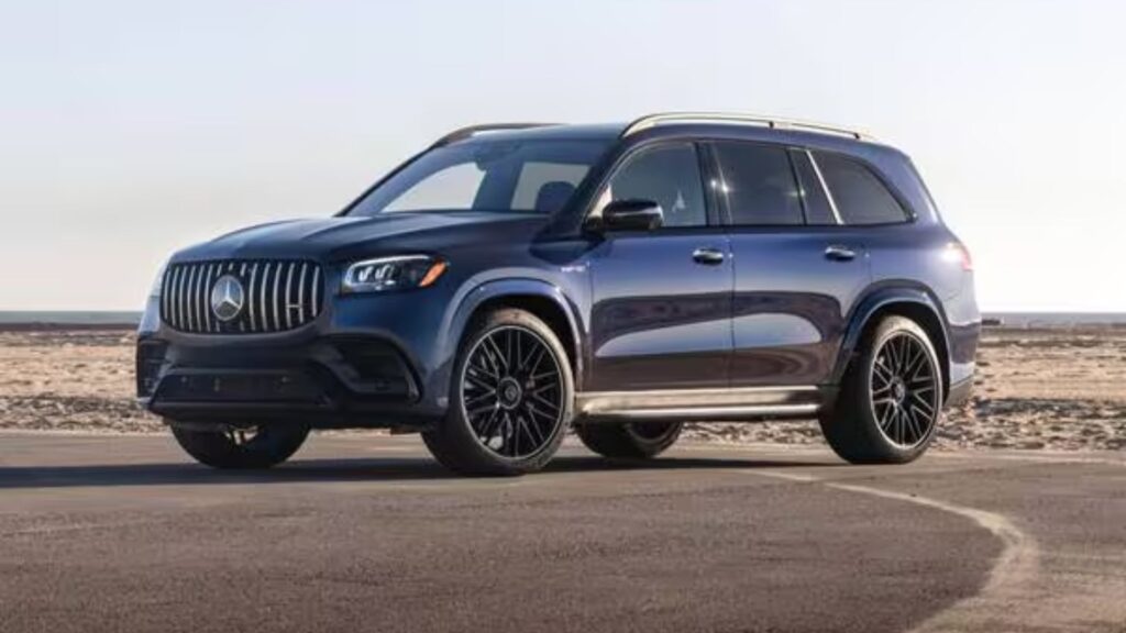 Mercedes-Benz GLS 2025 na diagonal.